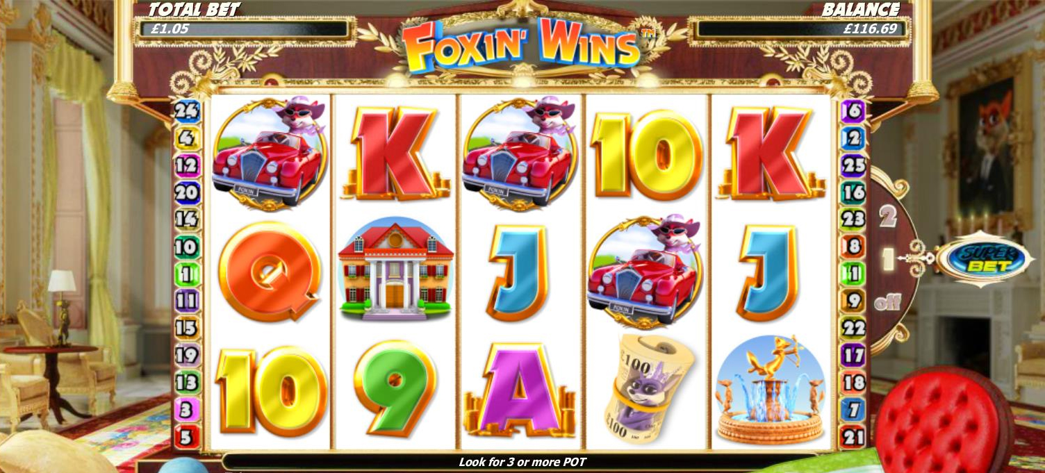 Foxin Wins, a popular free spins slot. 